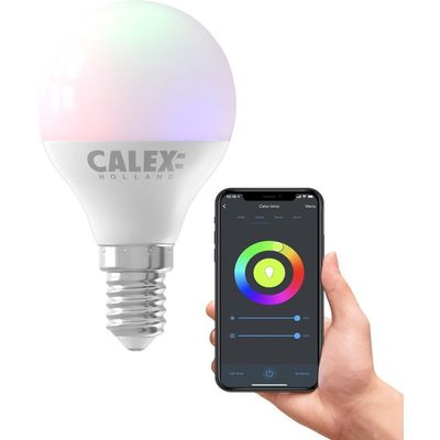 Calex Slimme Lamp - Wifi LED Verlichting - E14 - Smart Lichtbron - Dimbaar - RGB en Warm Wit licht Foto van Calex Slimme Lamp - Wifi LED Verlichting - E14 - Smart Lichtbron - Dimbaar - RGB en Warm Wit licht