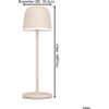 Afbeelding van EGLO Mannera Tafellamp - Aanraakdimmer - Draadloos - 34 cm - Aluminium - Zandkleur/Wit - Oplaadbaar