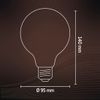 Afbeelding van Calex Spiraal Filament LED Lamp - G95 Vintage Lichtbron - E27 - Goud - Warm Wit Licht - Dimbaar