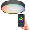 Afbeelding van Calex Slimme Plafondlamp - Smart Plafonnière 40cm - RGB en Warm Wit - Zwart
