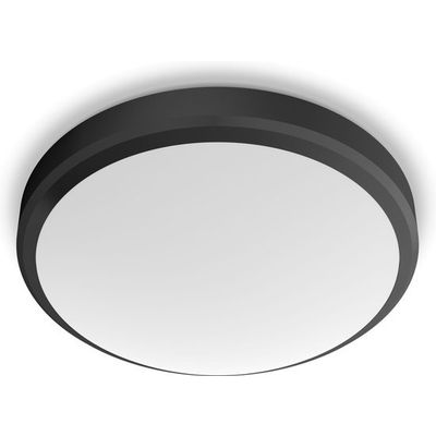 Afbeelding van Philips Doris badkamer plafondlamp - zwart - klein - 6 W