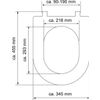 Afbeelding van SCHÜTTE WC-Bril 82910 D-SHAPE WHITE - Duroplast - D-vorm - Soft Close - Afklikbaar - RVS-Scharnieren