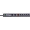 Afbeelding van Brennenstuhl Secure-Tec Stekkerdoos 8-voudig met overspanningsbeveiliging en Main-Follow functie (s
