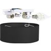 Afbeelding van Smartwares Plafondlamp - Ø 30 cm - Zwart - E14 - 10.004.64