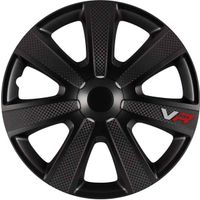 Carpoint Wieldoppen Vr Carbon 14 Inch Abs Zwart Set Van 4