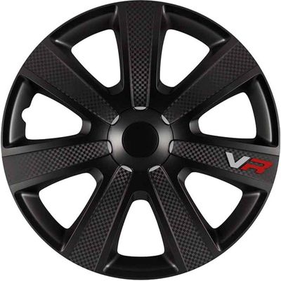 Foto van Carpoint Wieldoppen Vr Carbon 14 Inch Abs Zwart Set Van 4