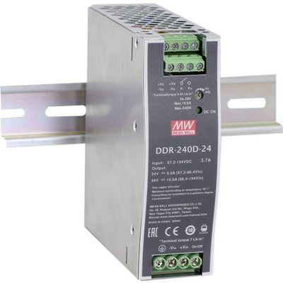 Mean Well DDR-240D-48 DIN-rail DC/DC-converter 48 V/DC 5 A 240 W Aantal uitgangen:1 x Inhoud 1 stuk Foto van Mean Well DDR-240D-48 DIN-rail DC/DC-converter 48 V/DC 5 A 240 W Aantal uitgangen:1 x Inhoud 1 stuk