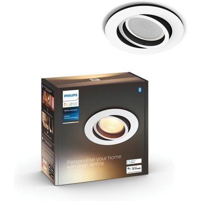 Foto van Philips Hue Milliskin recessed Inbouwspot uitbreiding - warm tot koelwit licht - GU10 - Wit - 5W - 