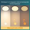 Afbeelding van Philips Superslim plafonnière - zwart - klein - warmwit licht - 15 W