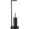 Afbeelding van Sealskin Tube - Toiletbutler - Toiletrolhouder - Toiletborstel met houder - vrijstaand - Zwart