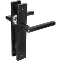 Impresso Redhill Deurklink Zwart – Deurbeslag - Binnendeur – Deurkruk met Schild – Blind – Langwerp