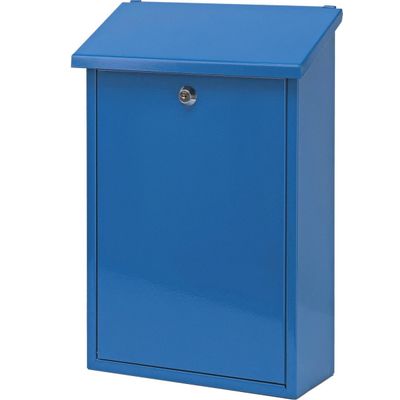 Foto van V-part Wandbrievenbus Toledon 27 X 40 Cm Staal Blauw