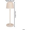 Afbeelding van EGLO Mannera Tafellamp - Aanraakdimmer - Draadloos - 34 cm - Aluminium - Zandkleur/Wit - Oplaadbaar