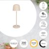 Afbeelding van EGLO Mannera Tafellamp - Aanraakdimmer - Draadloos - 34 cm - Aluminium - Zandkleur/Wit - Oplaadbaar