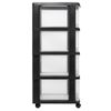 Afbeelding van Curver Essentials ladesysteem - 4x20L - Zwart - Met wielen