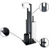 Afbeelding van WENKO Toiletbutler Rivalta zwart - Toiletborstel met houder, Toiletrolhouder en Reserverolhouder