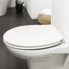 Afbeelding van Tiger Boston - Toiletbril - WC bril - Duroplast - Wit / Chroom