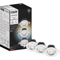 Calex Slimme Inbouwspots - Set van 3 stuks - Smart LED Downlight Dimbaar - Kantelbaar - Warm Wit Li