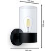Afbeelding van Philips Flareon wandlamp - zwart - E27