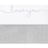 Afbeelding van Jollein Baby Laken Ledikant 120x150cm Love you - Grey Afbeelding van Jollein Baby Laken Ledikant 120x150cm Love you - Grey