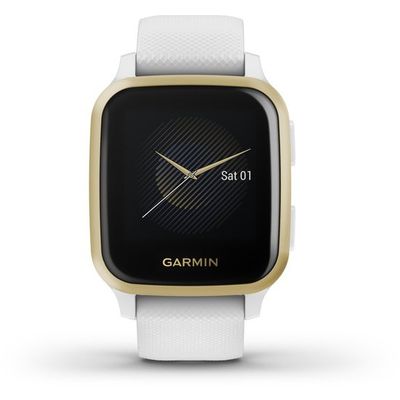 Afbeelding van Garmin Venu Sq - Smartwatch voor dames - 6 dagen batterij - 41 mm - Wit/Light Gold