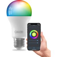 Calex Slimme Lamp - Wifi LED Verlichting - E27 - Smart Lichtbron - Dimbaar - RGB en Warm Wit - 9,4W
