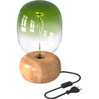 Calex Tafellamp Rond - Scandinavisch - E27 Fitting - FSC Hout - Excl. Lichtbron