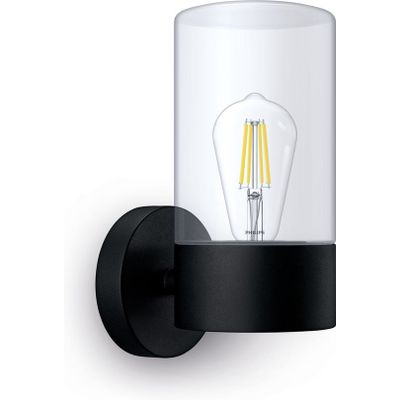 Philips Flareon wandlamp - zwart - E27 Foto van Philips Flareon wandlamp - zwart - E27