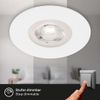 Afbeelding van BRILONER - KULANA - LED inbouwlampen Badkamerlampen dimbaar Set van 4 4,9W IP44 Ø9cm wit