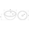 Afbeelding van Differnz Ruz Waskom - Wasbak Keramiek - Rond - 25 x 25 x 11 cm - Wit