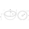 Afbeelding van Differnz Ruz Waskom - Wasbak Keramiek - Rond - 25 x 25 x 11 cm - Wit
