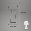 Afbeelding van Briloner Leuchten KIHI Oplaadbare LED tafellamp 3,5W 3-traps dimmer Touch oplaadbare batterij wit