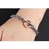 Afbeelding van Di Lusso - Armband Vienna - Stainless Steel - Zilver - Rosé - Dames - 18 cm