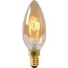 Afbeelding van Lucide C35 Filament lamp - Ø 3,5 cm - LED Dimb. - E14 - 1x3W 2200K - Amber