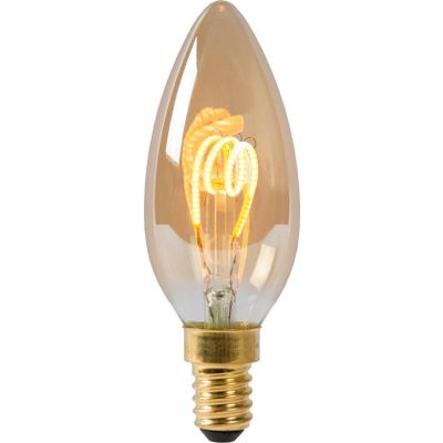 Foto van Lucide C35 Filament lamp - Ø 3,5 cm - LED Dimb. - E14 - 1x3W 2200K - Amber