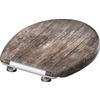 Afbeelding van SCHÜTTE WC-Bril 82368 OLD WOOD - Duroplast - Soft Close - Afklikbaar - RVS-Scharnieren - Decor - 3-z