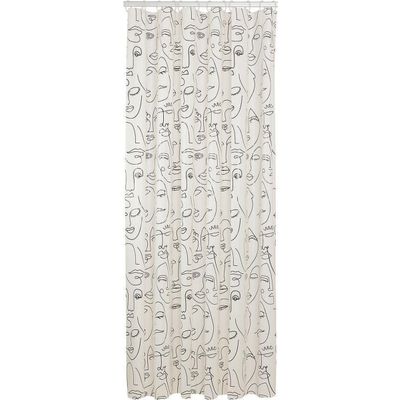 Afbeelding van Sealskin Mind - Douchegordijn 180x200 cm - PEVA - Zwart / Wit