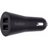 Afbeelding van Belkin autolader met 2 poorten - 2.4A - 24W - Zwart