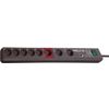 Afbeelding van Brennenstuhl Secure-Tec Stekkerdoos 8-voudig met overspanningsbeveiliging en Main-Follow functie (s