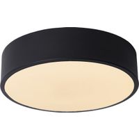 Lucide UNAR - Plafonnière - Ø 20 cm - LED Dimb. - 1x12W 2700K - 3 StepDim - Zwart