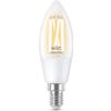 Afbeelding van WiZ Kaarslamp Filament - Slimme LED-Verlichting - Warm- tot Koelwit Licht - E14 - 40W - Transparant