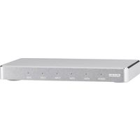 SpeaKa Professional 4 poorten HDMI-splitter Met aluminium behuizing, Ultra HD-geschikt 3840 x 2160