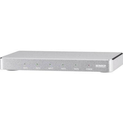 SpeaKa Professional 4 poorten HDMI-splitter Met aluminium behuizing, Ultra HD-geschikt 3840 x 2160 Foto van SpeaKa Professional 4 poorten HDMI-splitter Met aluminium behuizing, Ultra HD-geschikt 3840 x 2160