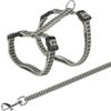 Afbeelding van Trixie tuig voor kat met riem metalen gespen reflecterend assorti 22-42x1 cm 120 cm