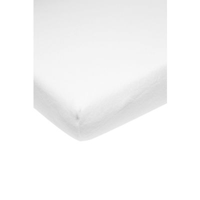 Afbeelding van Meyco - Molton stretch hoeslaken ledikant - Wit - 60x120 cm
