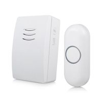 Byron DBY-21131 Draadloze deurbel - Ontvanger op batterijen - Waterdicht - Wit - 100m Bereik - 80dB