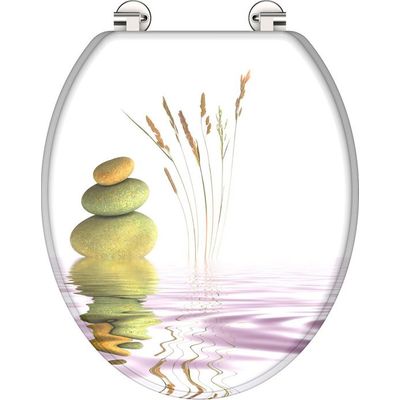 Afbeelding van SCHÜTTE WC-Bril 80022 BALANCE - MDF-Hout - RVS-Scharnieren - Decor - 3-zijdige Print
