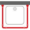 Afbeelding van Sealskin Easy Roll - Douchegordijnstangset - 90x90x90 cm - Zwart