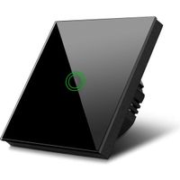 Aanraaklichtschakelaar van gehard glas met één ronde LED-verlichte knop Maclean Energy MCE702B