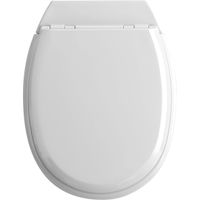 Allibert wc-bril ATLAS - geperst hout - afklikbaar - met regelplaat - wit gelakt